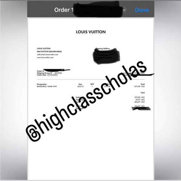 LOUIS VUITTON ADJUSTABLE SHOULDER STRAP 16 MM VVN - Picture 6 of 7